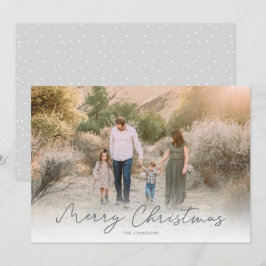 Cartão De Festividades Foto Grande de Natal Feliz e Moderno
