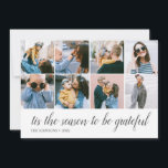 Cartão De Festividades Foto Grateful Calliographic<br><div class="desc">Uma saudação Grata em moderno roteiro com foto.</div>