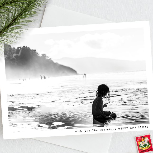 Cartão De Festividades Foto Mínima de Quadro Moderno ESTRANHO PARA NATAL (Criador carregado)