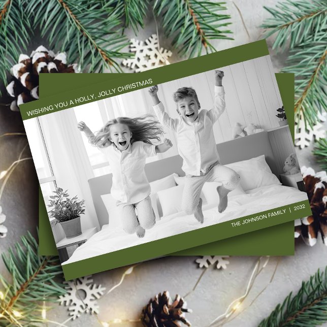 Cartão De Festividades Foto Mínima Moderna de B&W (Criador carregado)