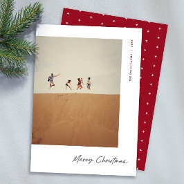 Cartão De Festividades Foto mínima moderna Feliz Natal