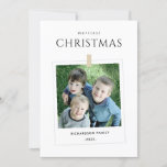 CARTÃO DE FESTIVIDADES FOTO MÍNIMA PERSONALIZADA DA FAMÍLIA MERRIEST CHRI<br><div class="desc">Se precisar de mais alguma personalização,  por favor,  sinta-se à vontade para me enviar uma mensagem em yellowfebstudio@gmail.com.</div>