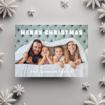 Foto Minimalista de Natal da Família Moderna