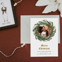 Foto minimalista de Wreath Pine de inverno