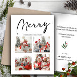 Cartão De Festividades Foto minimalista do chip com script preto moderno<br><div class="desc">Placa de Feriado de Colagem de Fotos Minimalista de Script Chic Preto Moderno da feliz. Envie cartões de natal personalizáveis e personalizados a amigos, colegas e familiares em cartões de estilo simples, chic, elegantes e modernos de design de colagem fotográfica festivos, naturais e minimalistas! Uma bela caligrafia de felizes sobre...</div>