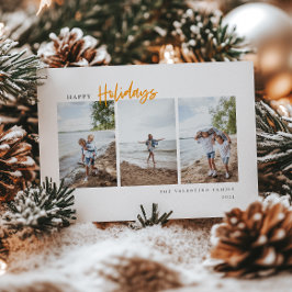 Cartão De Festividades Foto minimalista do script de férias felizes