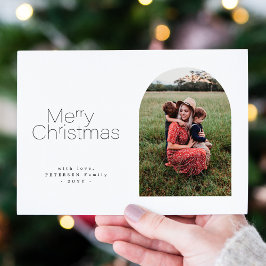 Cartão De Festividades Foto minimalista e simples de Natal feliz