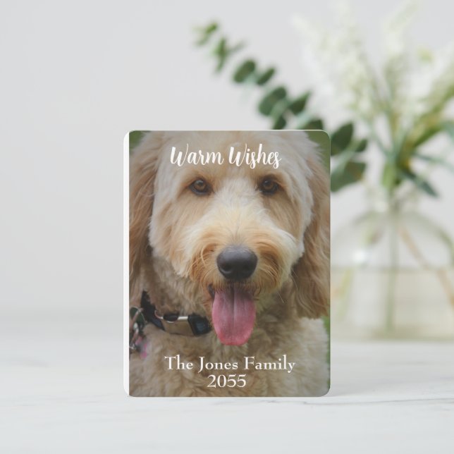 Cartão De Festividades Foto minimalista moderna  (Em pé/Frente)