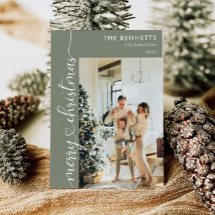 Cartão De Festividades Foto minimalista moderna Feliz Natal