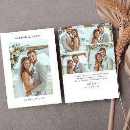 Cartão De Festividades Foto moderna 5 casada e feliz Natal