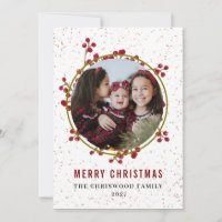 Foto Moderna de Feliz Natal Botânico Manchado