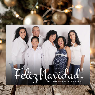 Cartão De Festividades Foto Moderna de Feliz Navidad