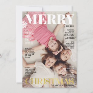 Cartão De Festividades Foto Moderna de Natal da Família 2026