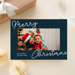 Cartão De Festividades Foto Moderna de Natal Feliz