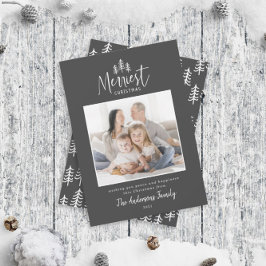 Cartão De Festividades Foto moderna de Natal rústica na moda 1