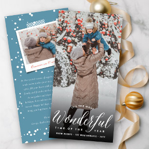 Cartão De Festividades Foto Moderna Do Ano Mais Maravilhosa