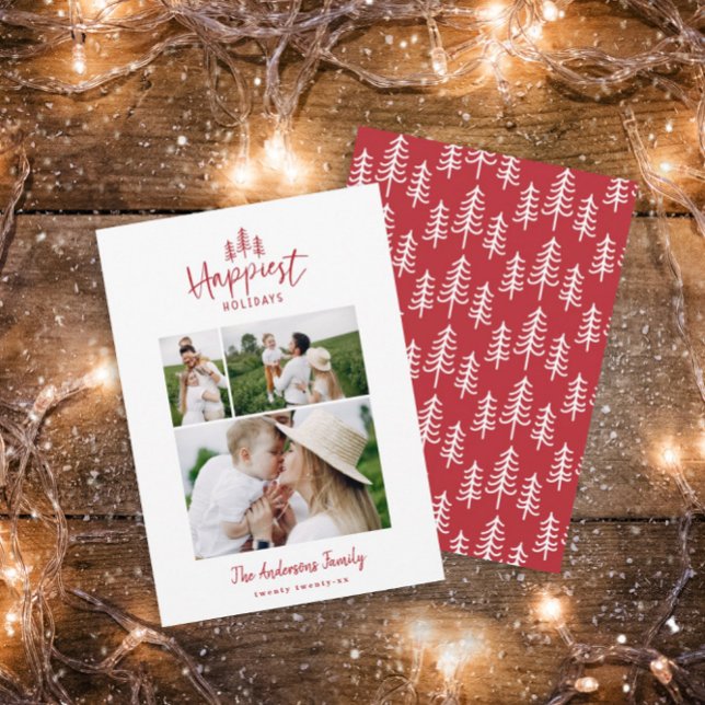 Cartão De Festividades Foto moderna e mínima de Natal (Criador carregado)