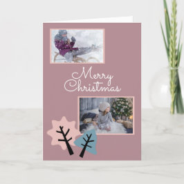 Cartão De Festividades Foto: Moderna Feliz Família de Natal