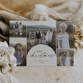 Cartão De Festividades Foto Múltipla de Arch Moderno Feliz Natal