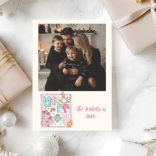 Cartão De Festividades Foto Natal Pastel Feliz Natal