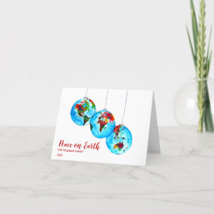 Cartão De Festividades Foto Paz no Planeta Terra - Natal