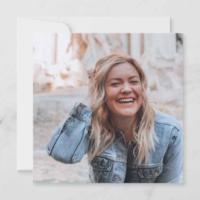 Cartão De Festividades Foto personalizada (Frente)