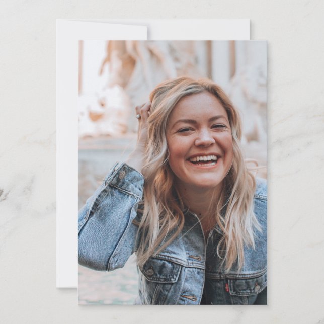 Cartão De Festividades Foto personalizada (Frente)