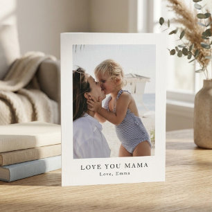 Cartão De Festividades Foto Personalizada Amor Você Mamãe   Personalizado