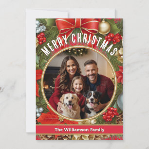 Cartão De Festividades Foto Personalizada Boas Festas de Natal