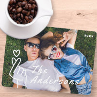 Foto personalizada com Sinal de Coração Moderno e 