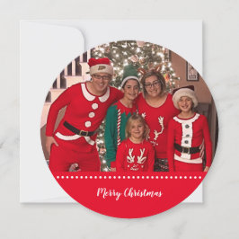 Cartão De Festividades Foto personalizada da família Feliz Natal