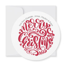 Foto personalizada da tipografia do Natal Vermelho