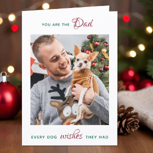 Cartão De Festividades Foto Personalizada de Animal de Estimação Papai Ca