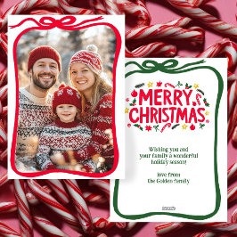 Cartão De Festividades FOTO PERSONALIZADA DE Arco Desenhado À Mão