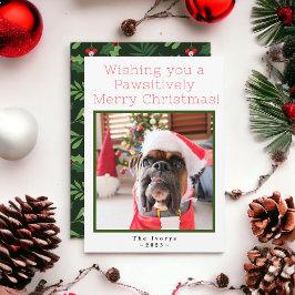 Cartão De Festividades Foto personalizada de cão de estimação de Feliz pa