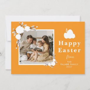 Cartão De Festividades Foto personalizada de família minimalista de Pásco