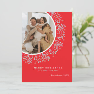 Cartão De Festividades Foto Personalizada de Feliz Natal e Ano Novo