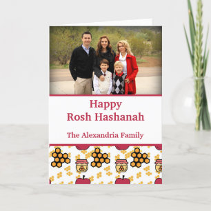 Cartão De Festividades Foto personalizada de Feliz Rosh Hashanah Jewish A