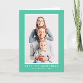 Cartão De Festividades Foto personalizada de Natal simples moderna