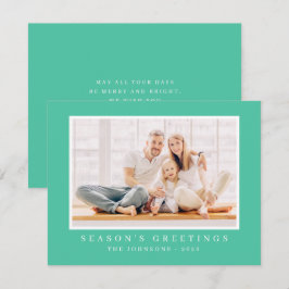 Cartão De Festividades Foto personalizada de Natal simples moderna