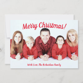 Cartão De Festividades Foto personalizada de padrão de floco de neve feli