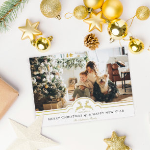 Cartão De Festividades Foto Personalizada de Quadro de Natal Bonito