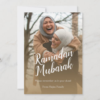 Cartão De Festividades Foto PERSONALIZADA de Ramadan Mubarak Eid Mubarak