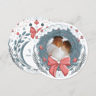 Cartão De Festividades Foto personalizada do Winter Berry