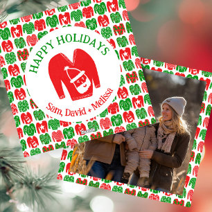 Cartão De Festividades Foto PERSONALIZADA dos Suéteres de Natal Feio