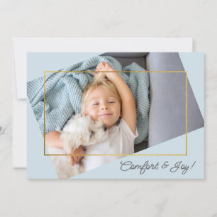 Cartão De Festividades Foto personalizada e confortável de Natal