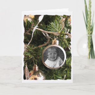 Cartão De Festividades Foto personalizada e texto Sazonal Natal