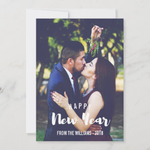 Cartão De Festividades Foto personalizada esboçada do feliz ano novo