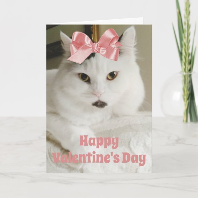 Cartão De Festividades Foto Personalizada Personalizada de Gato de Gato d (Frente)