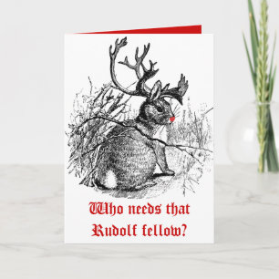 Cartão De Festividades Foto personalizada Quem precisa do Rudolf?